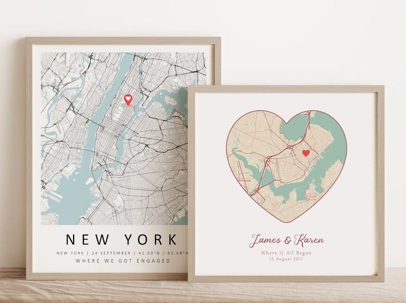 Personalized City Map Print Capture Your Cherished Memories in a Unique Way