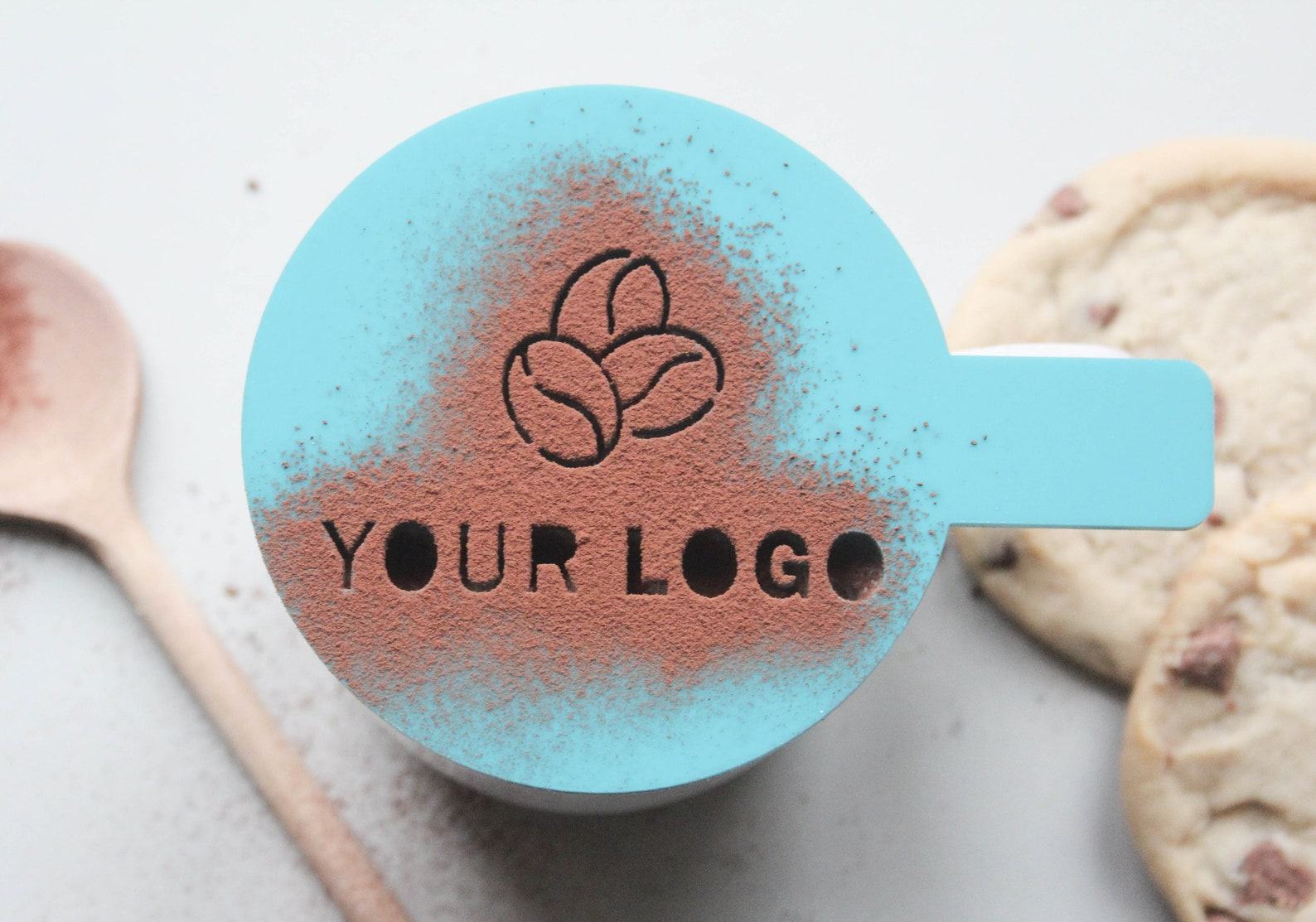 Personalized Coffee Stencil Elevate Your Coffee Art with Custom Logos and Designs - Image 2
