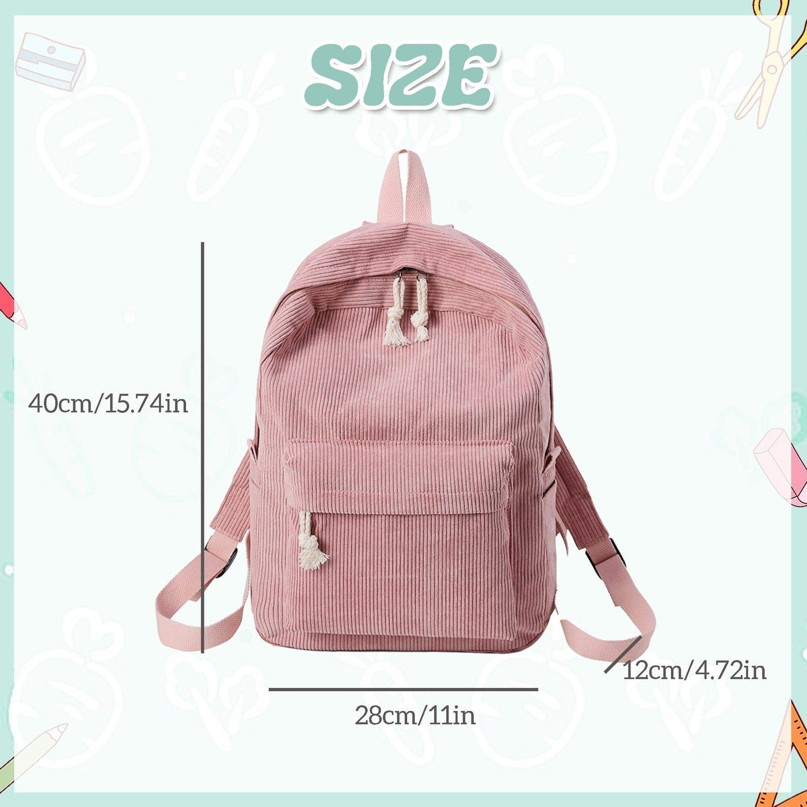 Personalized Corduroy Backpack – Embroidered Name School Bag for Kids & Baby