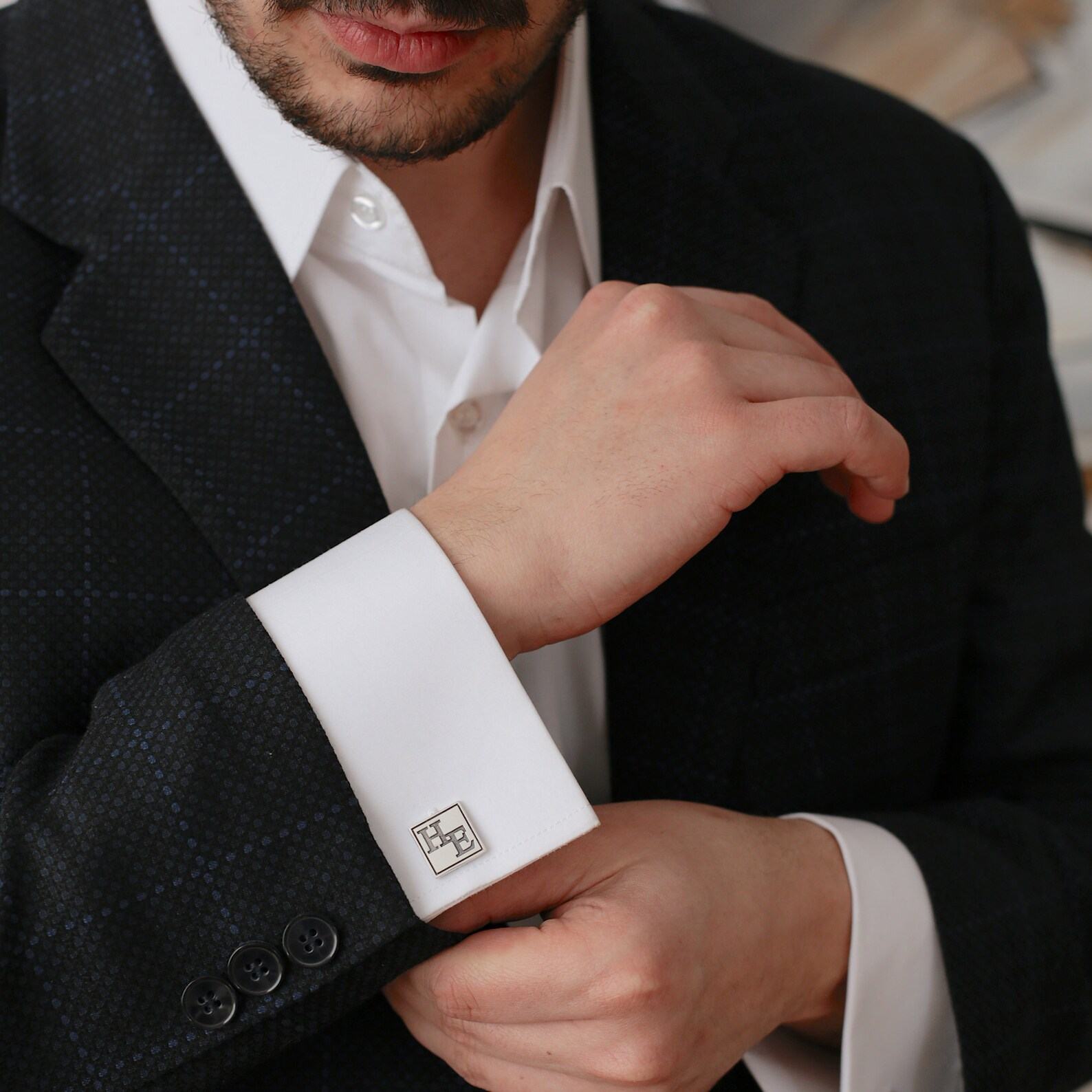 Personalized Cufflinks Elevate Your Style with Custom Initials