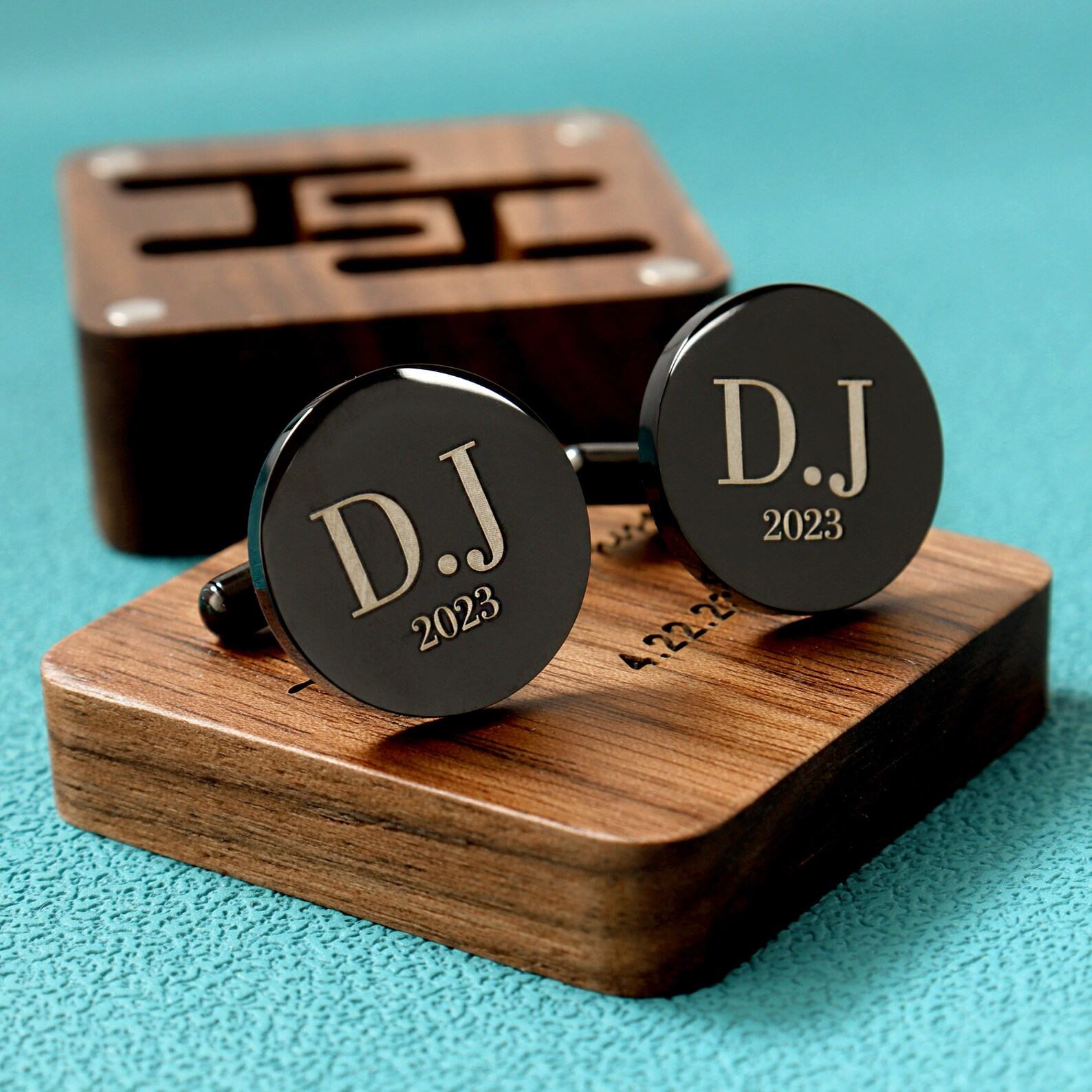 Personalized Cufflinks Engrave Your Story, Up to 25 Words per Cufflink