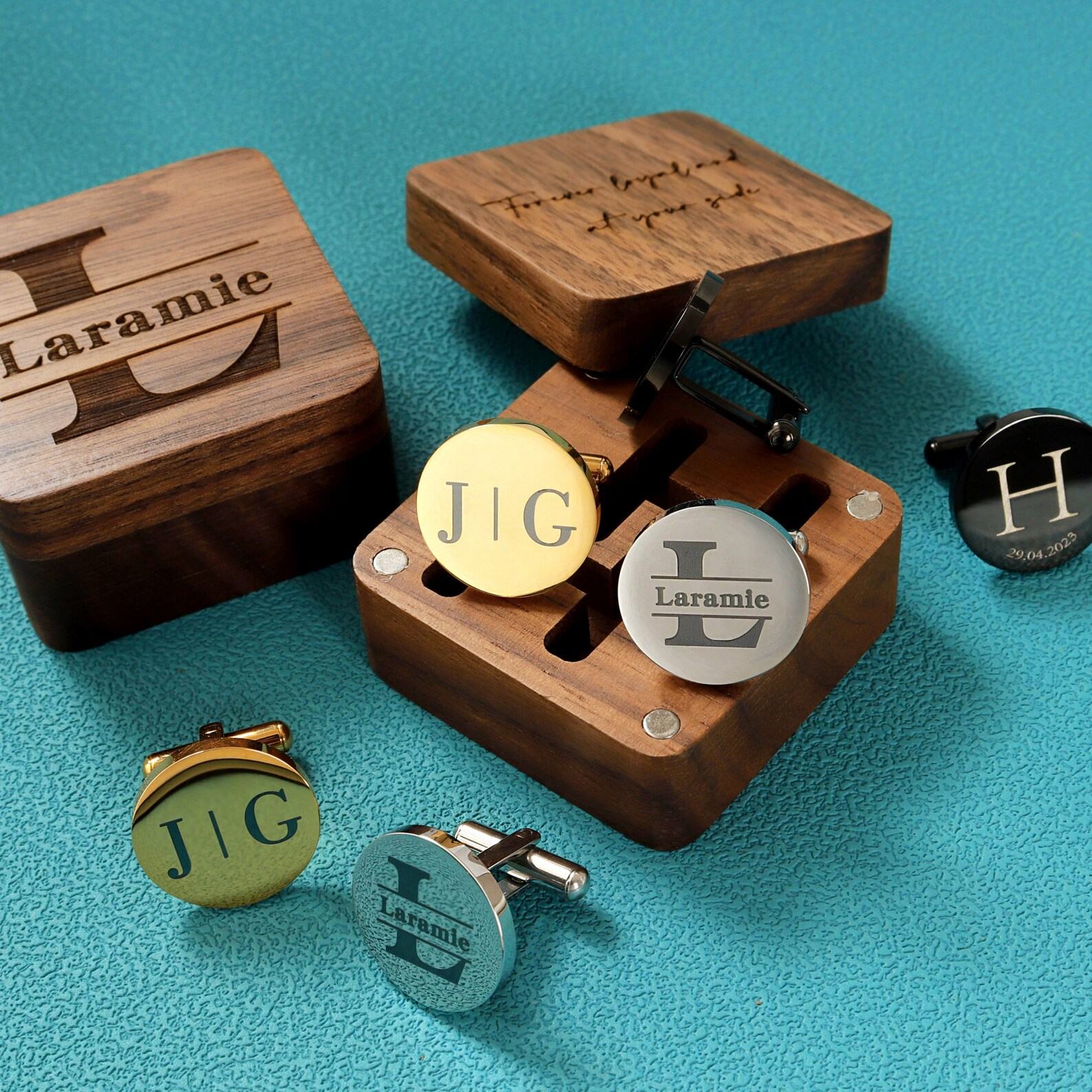 Personalized Cufflinks Engrave Your Story, Up to 25 Words per Cufflink