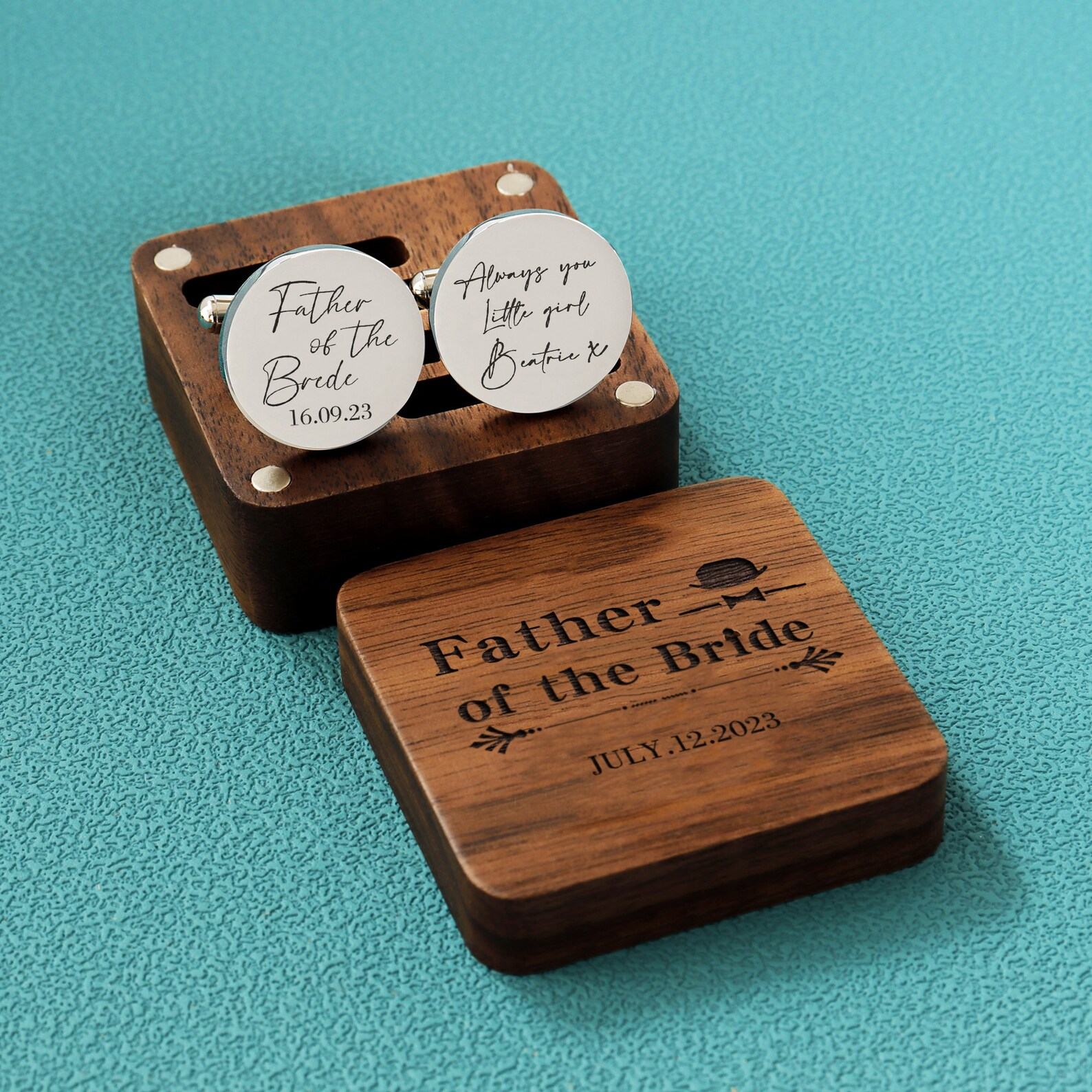 Personalized Cufflinks Engrave Your Story, Up to 25 Words per Cufflink