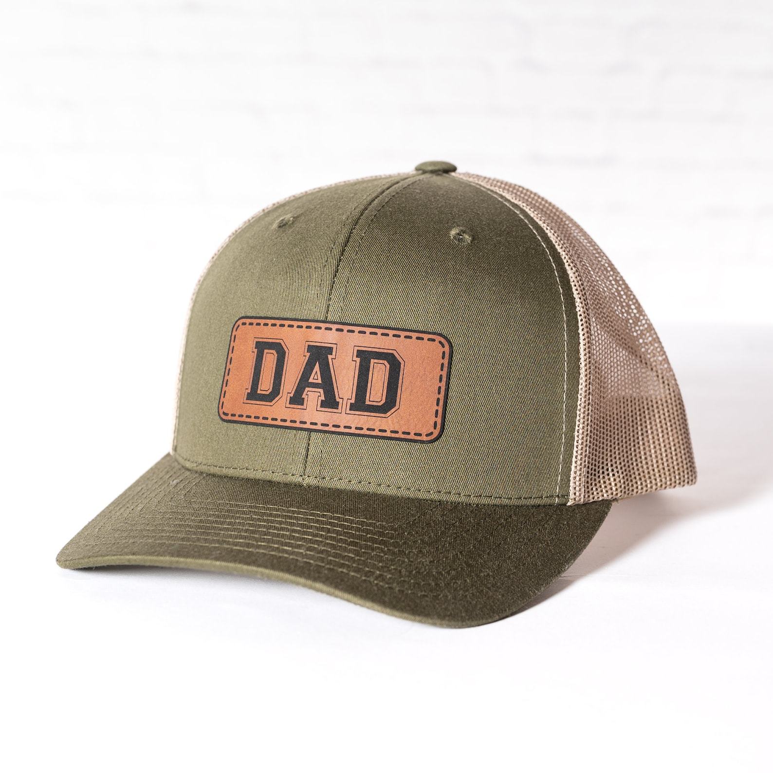 Personalized Dad Hats Embroidered PU Leather Patch Caps for the Best Dads