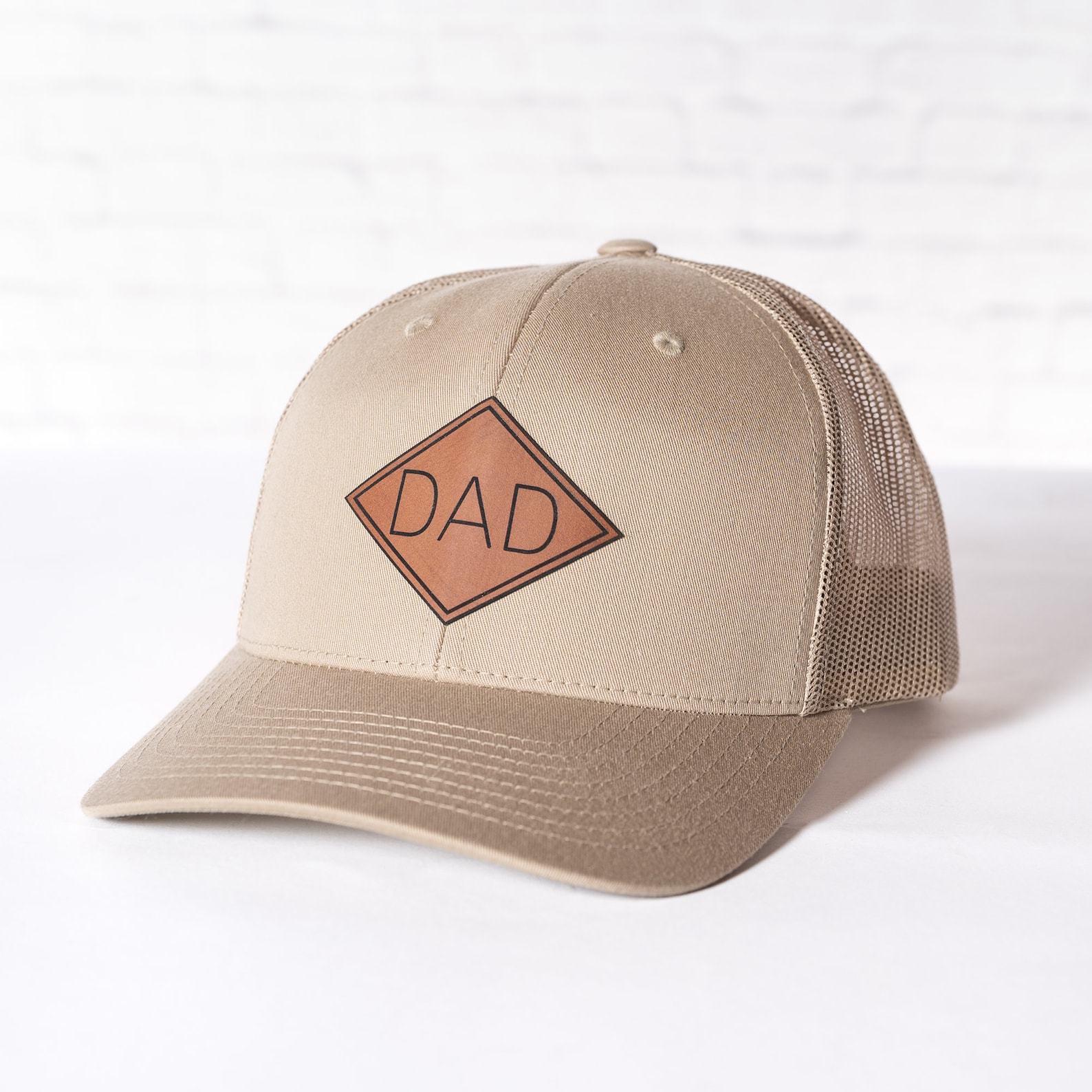 Personalized Dad Hats Embroidered PU Leather Patch Caps for the Best Dads