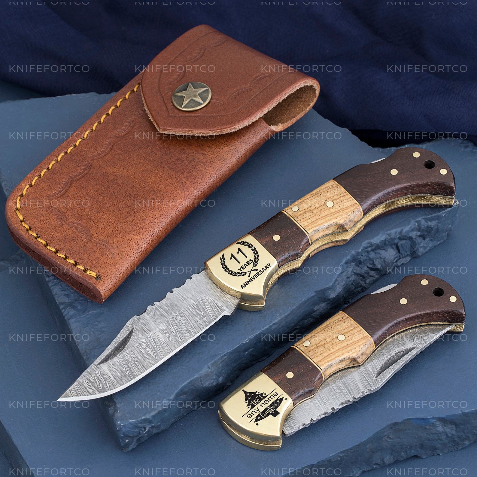 Personalized Damascus Steel Pocket Knife A Timeless Item for Special Occasions