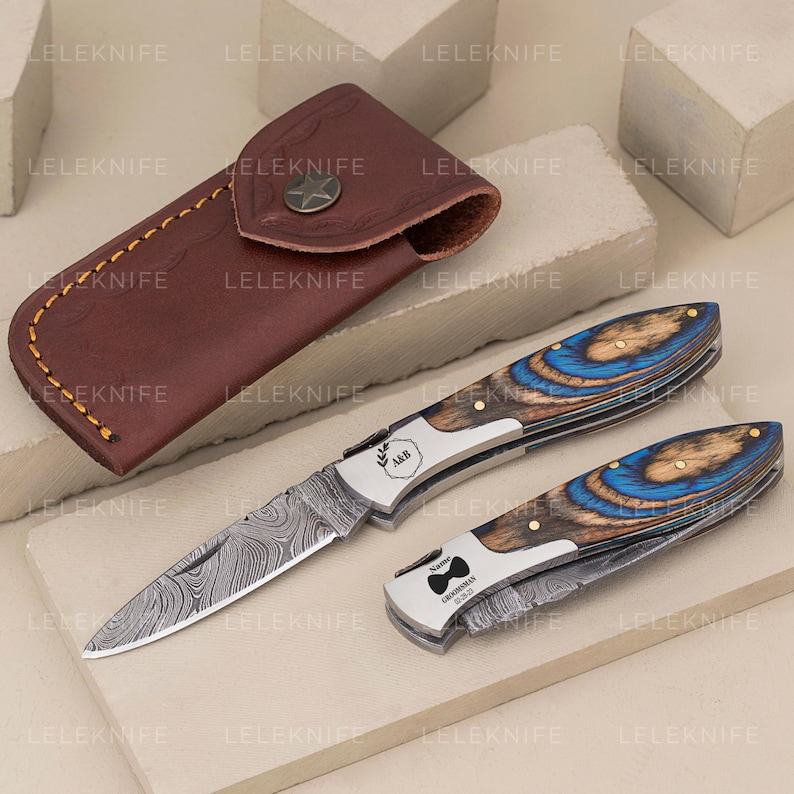 Personalized Damascus Steel Pocket Knife A Timeless Item for Special Occasions