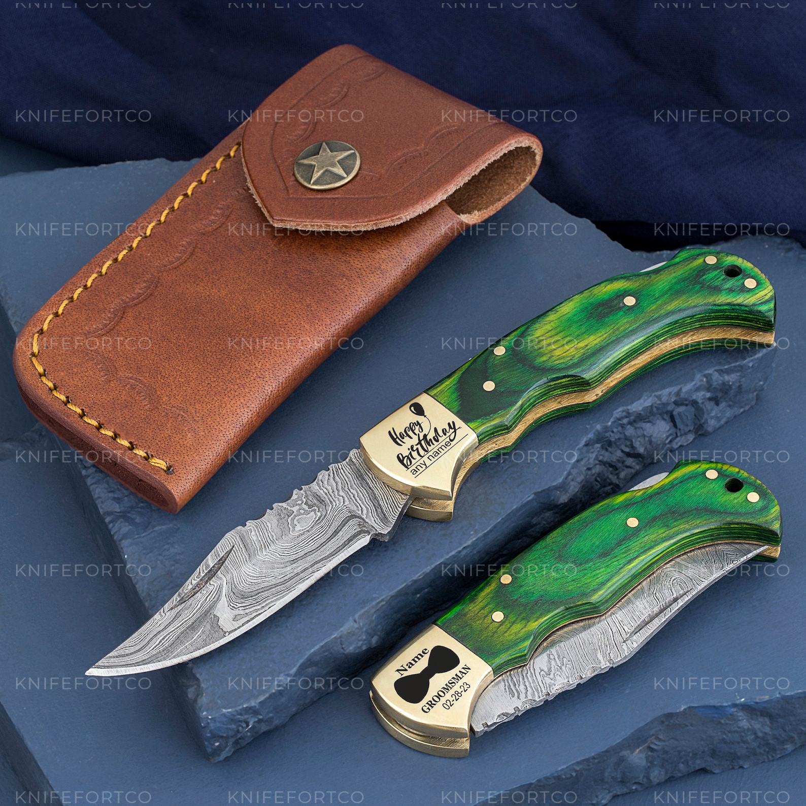 Personalized Damascus Steel Pocket Knife A Timeless Item for Special Occasions