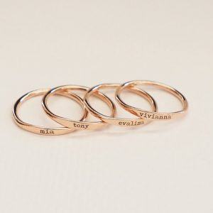 Personalized Delicate Name Ring A Cherished Keepsake for Bridesmaids, Mothers, and Loved Ones