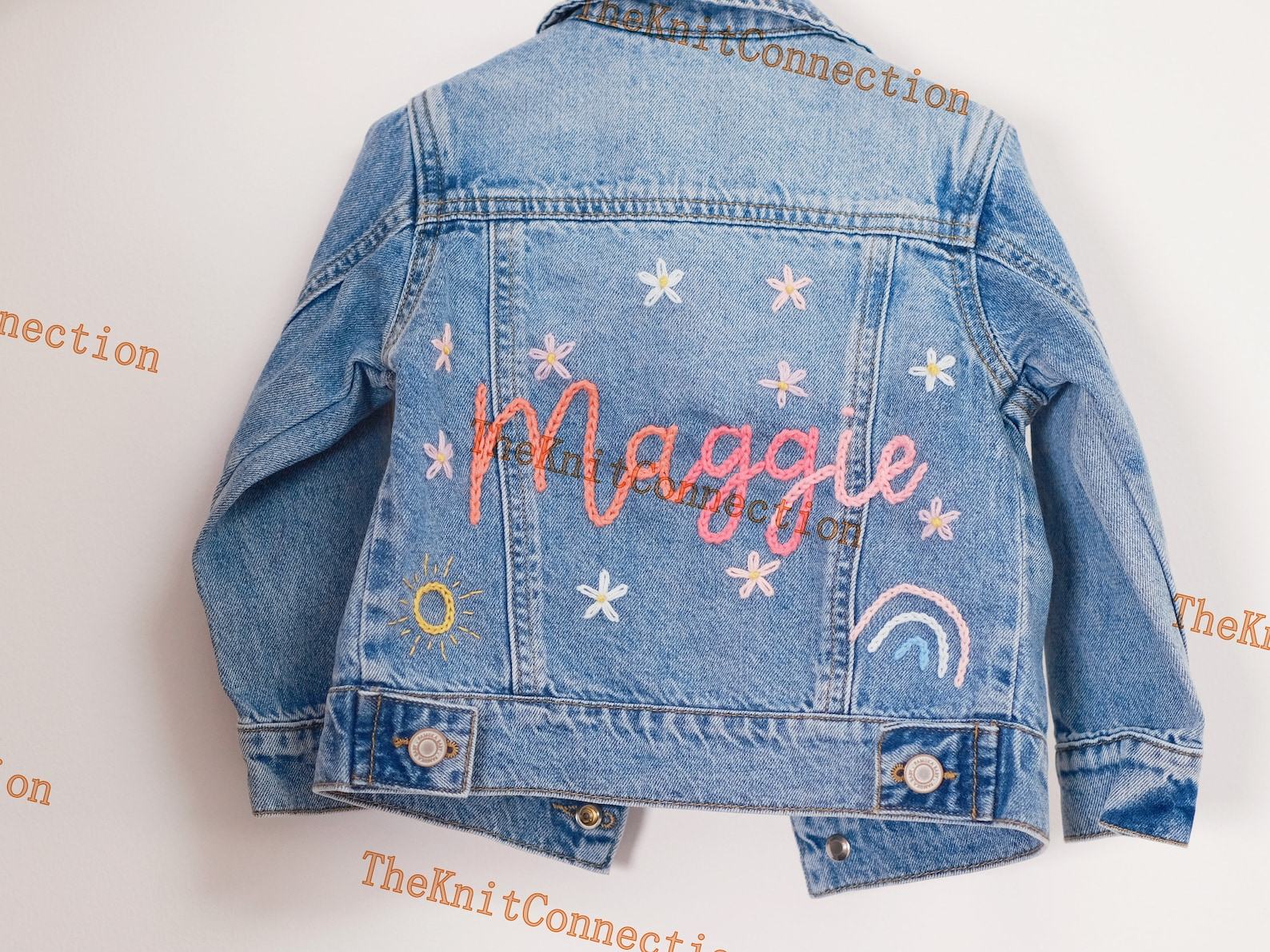 Personalized Denim Jacket Embroidered Name, Interesting Baby Shower or Birthday Item - Image 6
