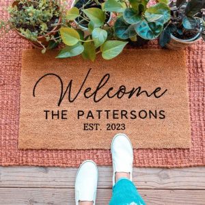 Personalized Doormat Welcome Home with a Touch of Elegance