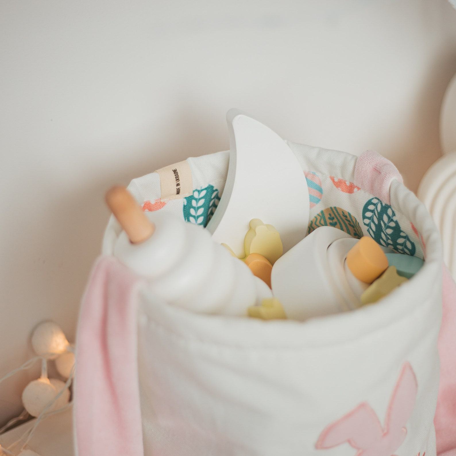 Personalized Easter Basket with Bunny Ears – Embroidered Present for Kids & Toddlers