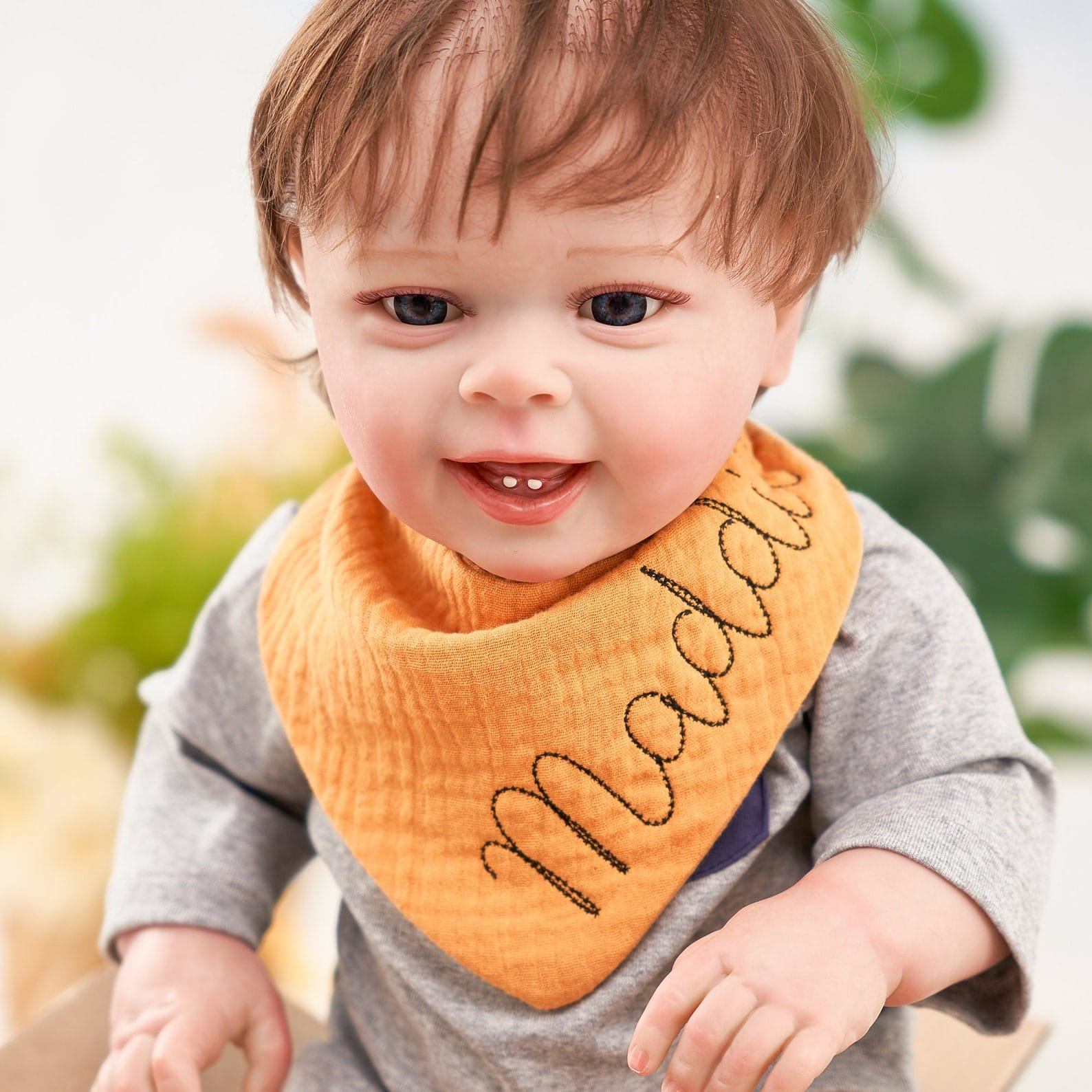 Personalized Embroidered Baby Bib – Custom Muslin Double Gauze Present