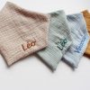 Personalized Embroidered Baby Bibs Custom Name, Bandana, and Birthday Bibs for Neutral Baby Showers