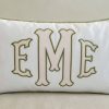 Personalized Embroidered Monogram Pillow Cover Elevate Your Home Decor with a Touch of Elegance