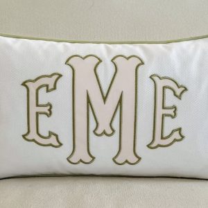 Personalized Embroidered Monogram Pillow Cover Elevate Your Home Decor with a Touch of Elegance