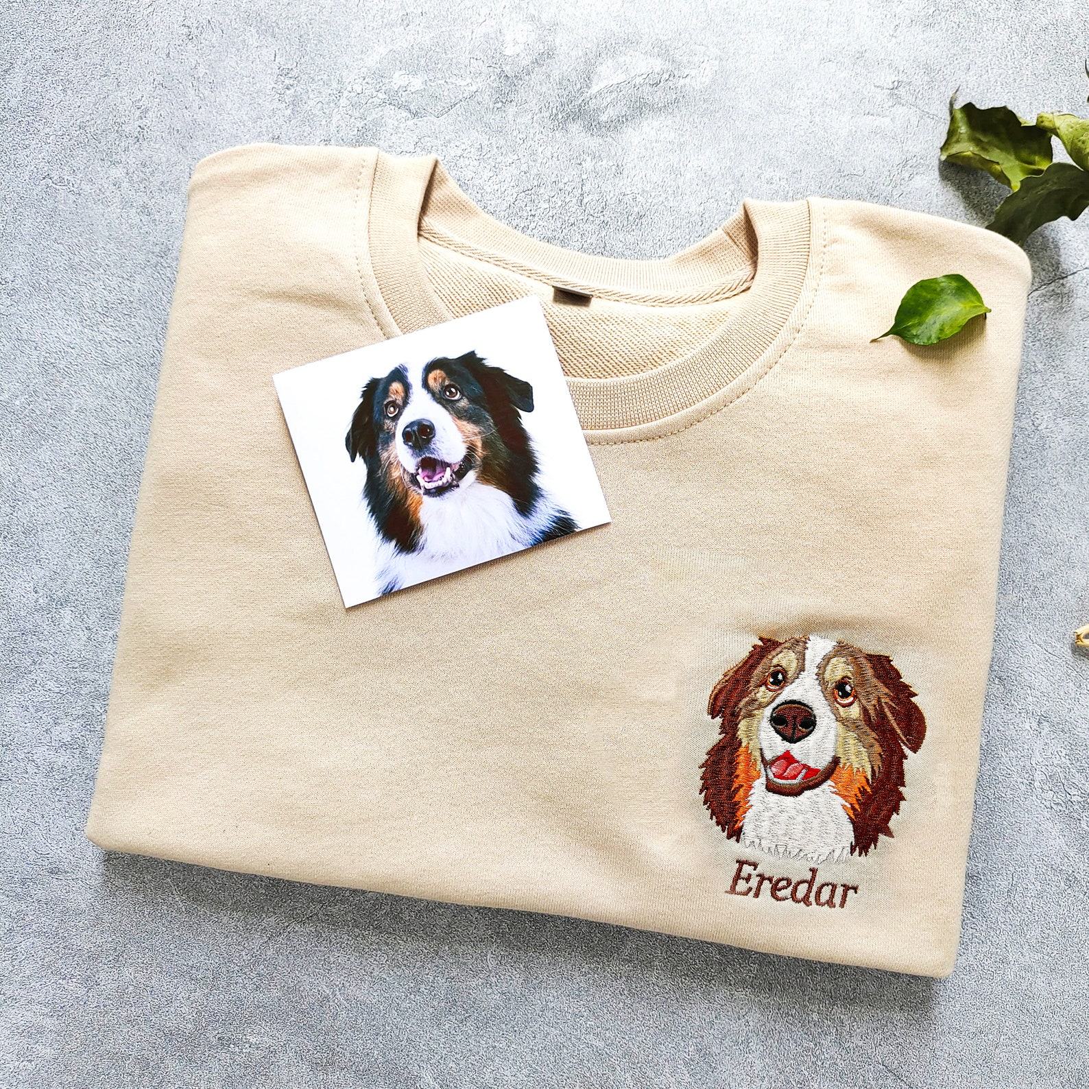 Personalized Embroidered Pet Portrait Sweatshirt Capture Your Furry Friend’s Charm
