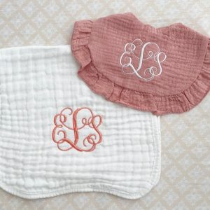 Personalized Embroidered Ruffle Bib A Cherished Keepsake for Your Little Princess