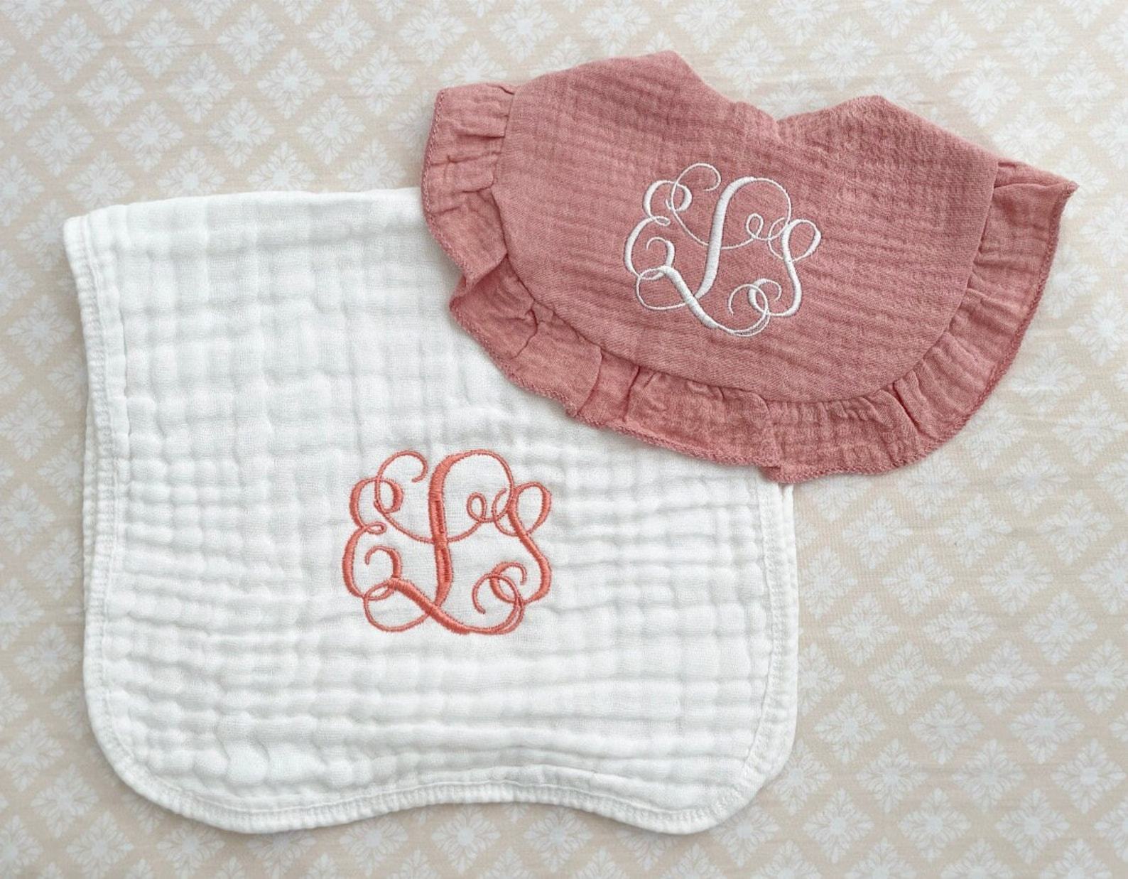 Personalized Embroidered Ruffle Bib A Cherished Keepsake for Your Little Princess - Image 5