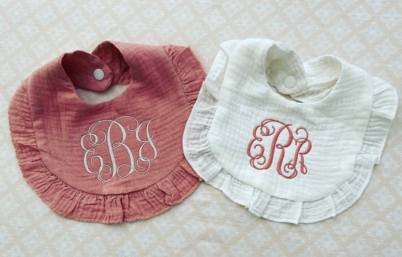 Personalized Embroidered Ruffle Bib A Cherished Keepsake for Your Little Princess