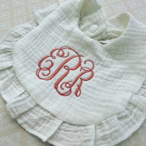 Personalized Embroidered Ruffle Bib A Cherished Keepsake for Your Little Princess