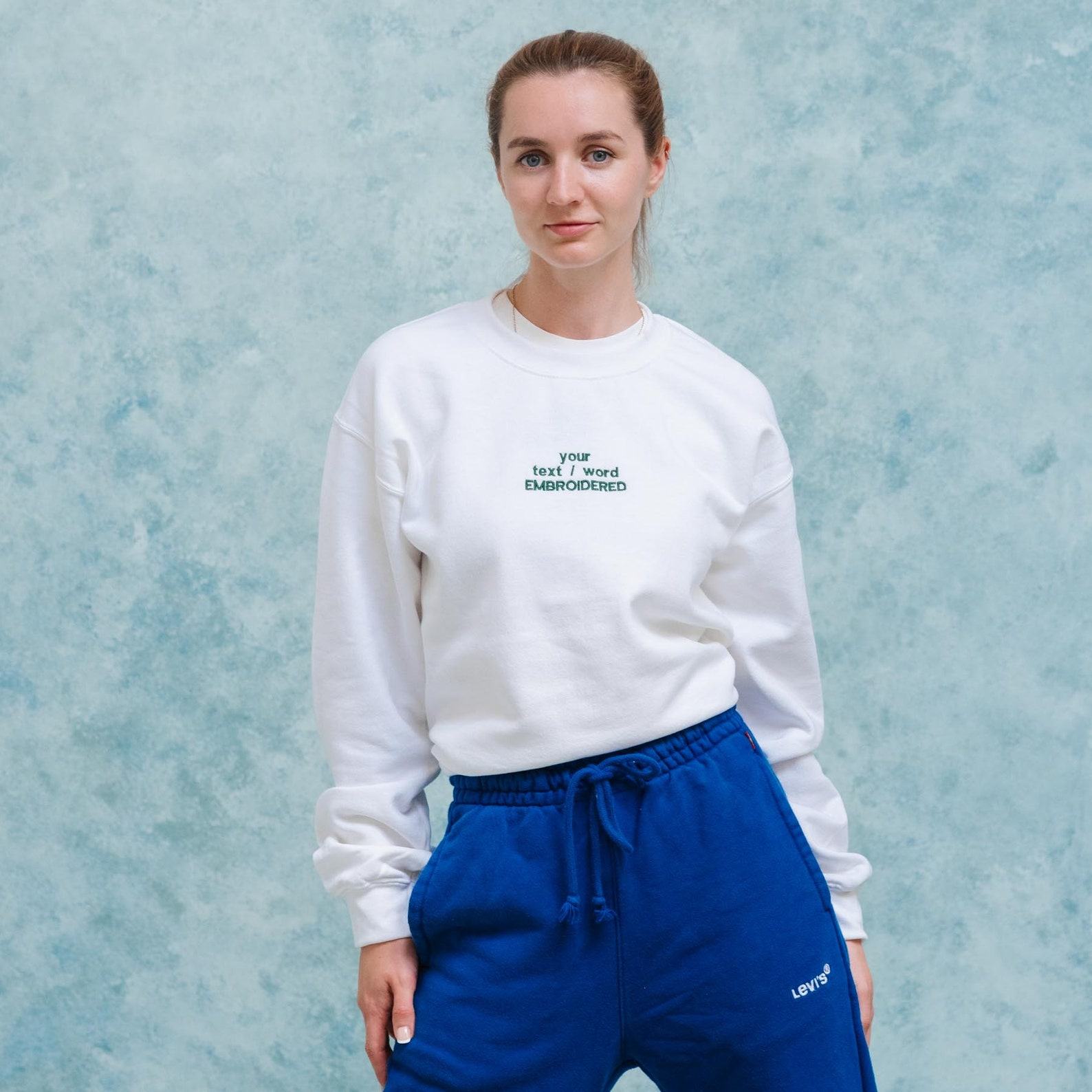 Personalized Embroidered Sweatshirt Create Your Own Cozy, Custom Jumper