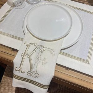 Personalized Embroidered Table Linens Elevate Your Dining Experience with Monogrammed Elegance