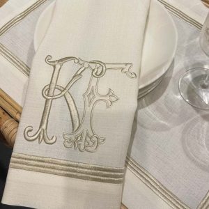 Personalized Embroidered Table Linens Elevate Your Dining Experience with Monogrammed Elegance