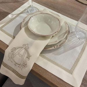 Personalized Embroidered Table Linens Elevate Your Dining Experience with Monogrammed Elegance