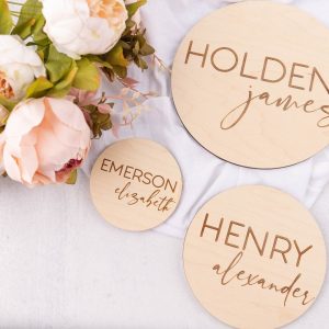 Personalized Engraved Baby Name Sign Capture Precious Moments with a Modern Birth Announcement