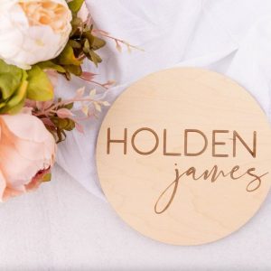 Personalized Engraved Baby Name Sign Capture Precious Moments with a Modern Birth Announcement