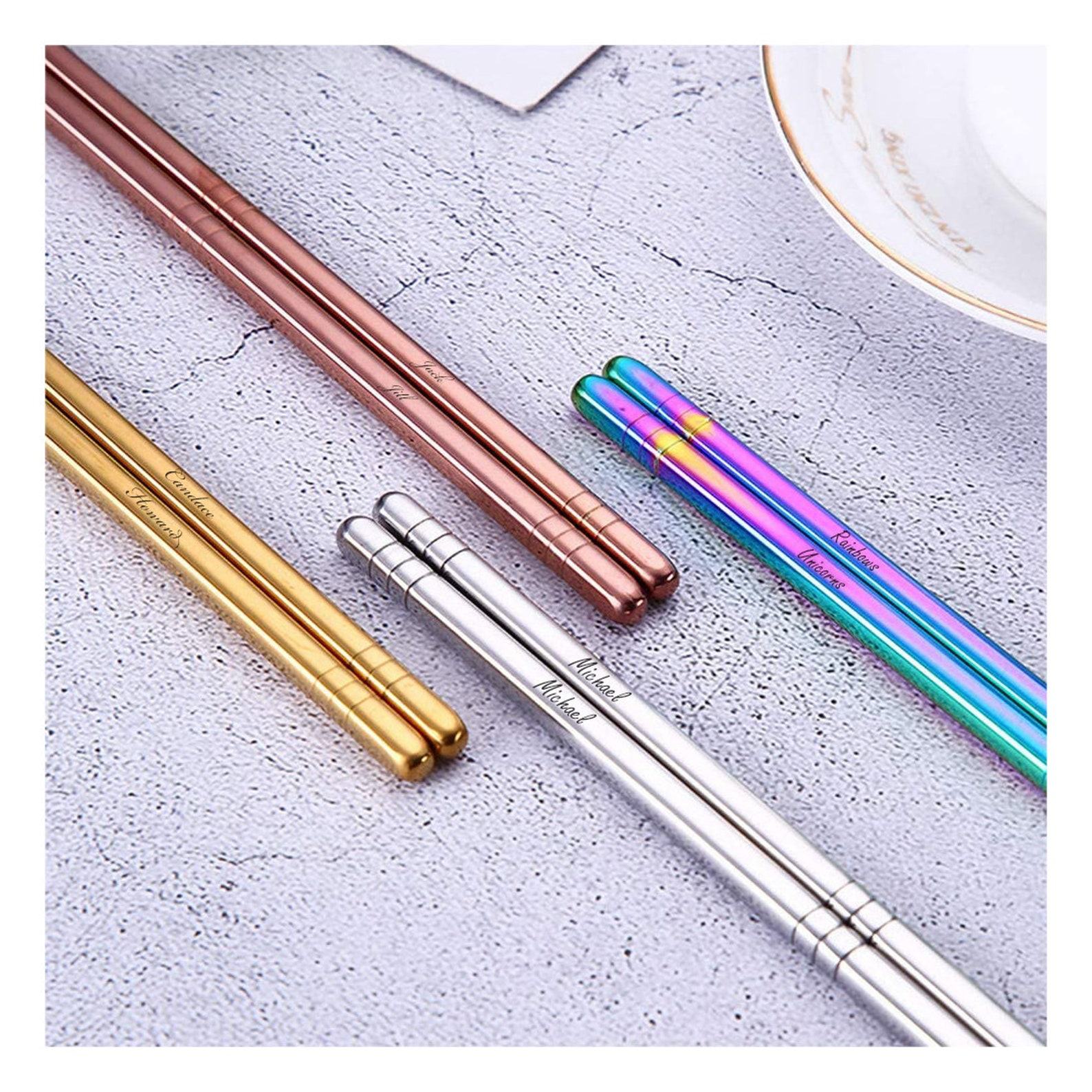 Personalized Engraved Chopsticks Unique Wedding Favors for Bridesmaids and Special Women