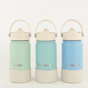 Personalized Engraved Insulated Reusable Drinks Bottle – 14oz/400ml – Clay Font/Horizontal