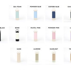 Personalized Engraved Insulated Reusable Drinks Bottle – 14oz/400ml – Clay Font/Horizontal