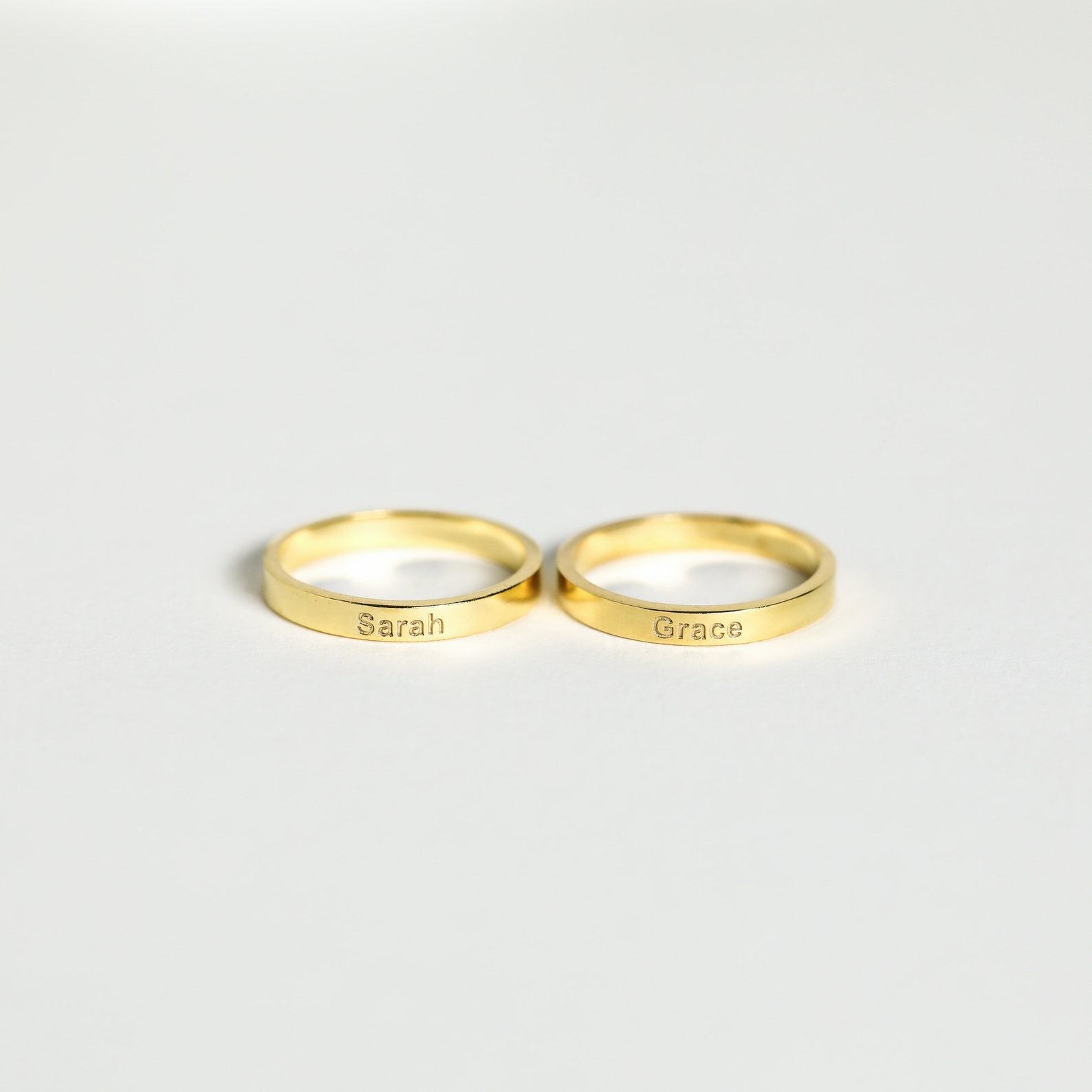 Personalized Engraved Skinny Band Ring A Timeless Keepsake for Loved Ones