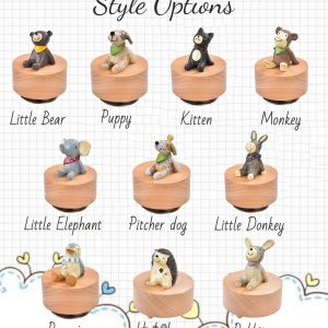 Personalized Engraved Wooden Music Box – Custom Name Holiday & Baby Present