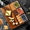 Personalized Engraved Wooden Serving Board The Ultimate Charcuterie and Cheese Platter with Cutlery Set