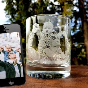 Personalized Etched Picture Rocks Glass A Unique Father’s Day Item