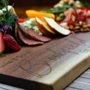 Personalized Extra Large Charcuterie Board Engrave Your Memories on a Live Edge Walnut Masterpiece