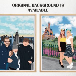 Personalized Faceless Portrait Capture Your Love in a Unique Illustration