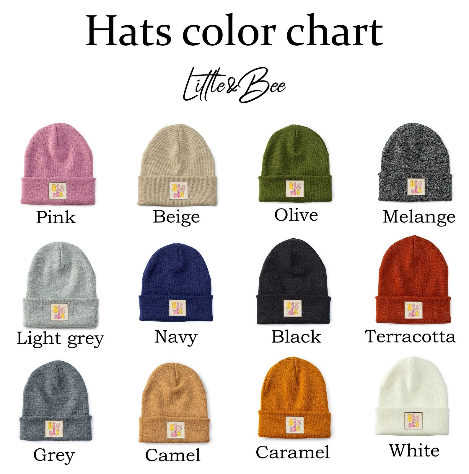 Personalized Family Beanie Hat Pins Big Sis, Little Sis, Big Bro - Image 2