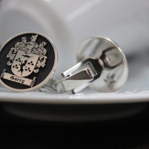 Personalized Family Crest Cufflinks Engrave Your Legacy in Sterling Silver
