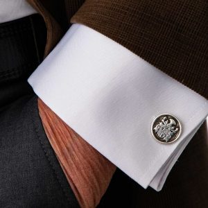 Personalized Family Crest Cufflinks Engrave Your Legacy in Sterling Silver