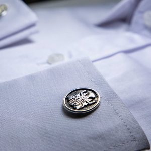 Personalized Family Crest Cufflinks Engrave Your Legacy in Sterling Silver