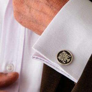 Personalized Family Crest Cufflinks Engrave Your Legacy in Sterling Silver