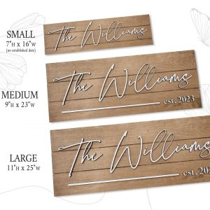 Personalized Family Name Established Sign A Timeless Keepsake for Cherished Memories