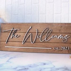 Personalized Family Name Established Sign A Timeless Keepsake for Cherished Memories