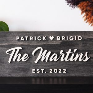 Personalized Family Name Sign A Timeless Anniversary Item to Cherish
