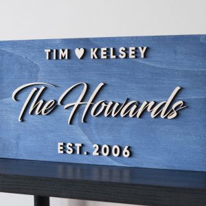 Personalized Family Name Sign A Timeless Anniversary Item to Cherish