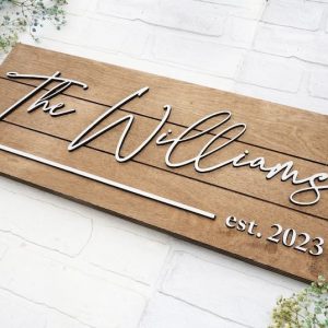 Personalized Family Name Sign A Timeless Keepsake for Your Abode